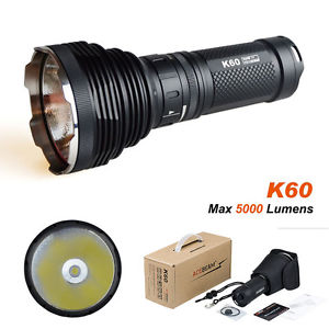 ACEBeam K60 CREE XHP70 5000Lumens 704M Beam Distance Search & Rescue Flashlight