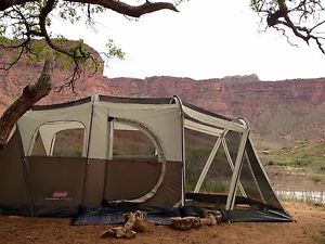 Coleman WeatherMaster 6 Person SCREENED TENT, Family Cabin CAMPING TENT, Brown