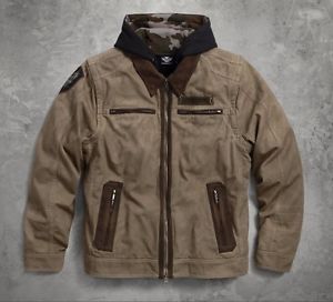 Harley-Davidson Canvasjacke/à capuche "HAYDEN" beige !5in1! 97588-17VM/002L