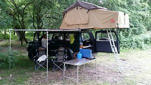 tuff-trek rt02 rooftent roof rack awning and table