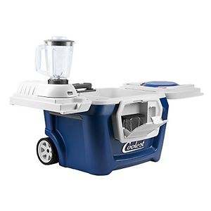 Coolest Cooler Radio, Blender, Battery Powered, Rechargeable, Wheels, Bluetooth