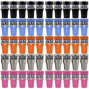 50pcs 5 Color Yeti 30oz Rambler Cooler Tumbler Stainless Steel Cup Coffee w/ Lid