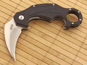 Brous Blades Enforcer Folding Karambit G10 Satin D2