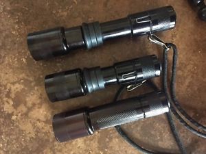 3 Pc Lot Classic Surefire Flashlight 6P 6Z 9Z Discontinued CR123A Combat Light