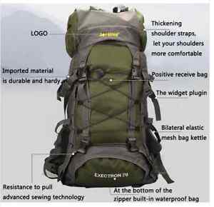 70L Travel Backpack Camping Hiking Rucksack Bag CR System Made FOR Order 50ITEM