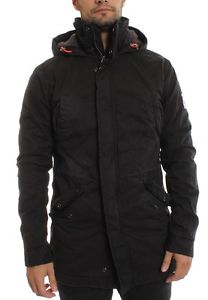 Superdry PARKA Homme ROOKIE MILITAIRE Parka Bitter Noir