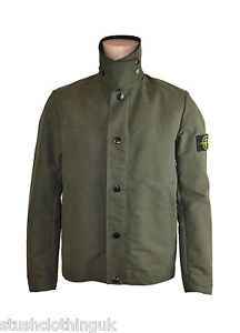 Stone Island Homme Coton Épais Veste en vert (SIJK065)
