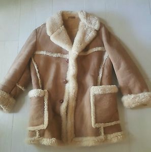 100% sheepskin sherling coat.
