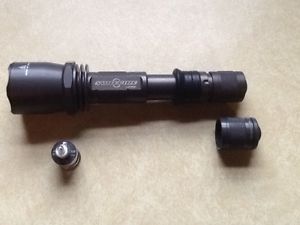 Surefire M3 combat incandescent flashlight with extra bulb and click switch