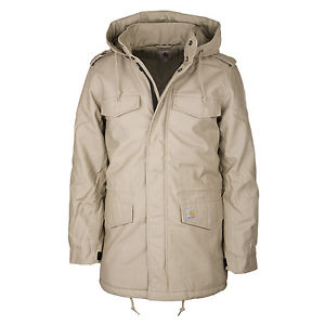 Carhartt Hickman Manteau mâle - Hommes Veste D'hiver en Parka Style beige