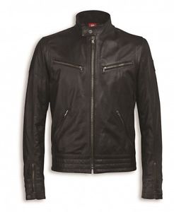 Ducati Vintage Veste Homme En Cuir noir veste neuf