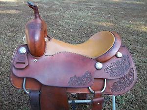 Cutting Saddle/ Dave Pollat Saddlery 16 1/2 Inch Padded Seat