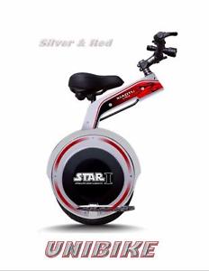Apex  Star-I SP800 Speeder Silver with Red Trim SELF BALANCING UNIBIKE 800W