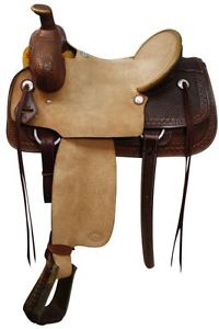 Showman Roper Saddle 16" Full QH Bars Warrantied for Roping NEW