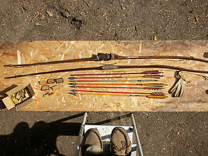 7-VINT.HAND MADE SELF NOCK ARROWS & BROADHEADS~2-BOWS~SIGNED~27 KILLS~MUCH MORE