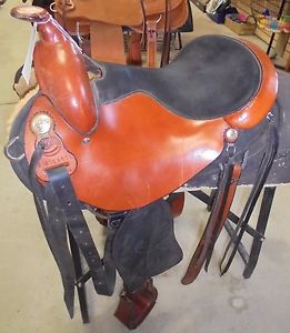 16.5" USED ALL ABOUT THE HORSE TRAIL WESTERN SADDLE 3 1017 1