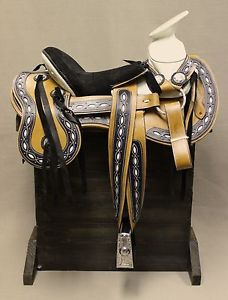 15" CHARRO HORSE SADDLE SILLA MONTURA CHARRA MATCHING TACK