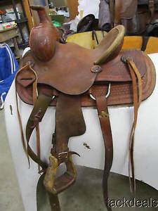 James Morris NM Maker Youth Ranch Roping Saddle 10" Used