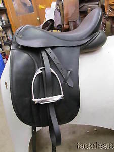 Black Country Eden Dressage Saddle 17 1/2" Wide Lightly Used w/Fittings