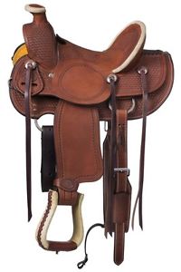 13 Inch Youth Walhalla Wade Hard Seat Western Saddle - Med Oil-Roughout Leather
