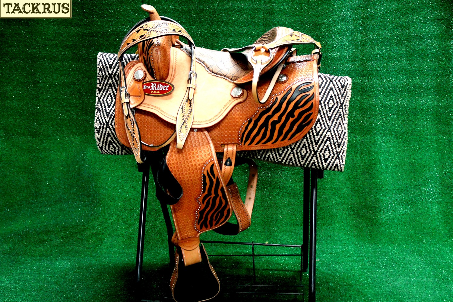 Horse Western Barrel Show Pleasure LEATHER SADDLE Bridle 50202