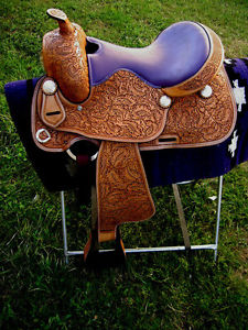 Horse Western Barrel Show Pleasure LEATHER SADDLE Bridle 5075