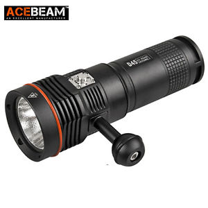 ACEBeam D45 Cree XHP70 5000k LED 4000lm 200m Diving Scuba Underwater Flashlight