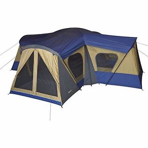 Ozark Trail Base Camp 14-Person Cabin Tent separate living rooms family camping