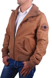 La Martina Veste Homme Veste En Cuir Camel Gr. M #2