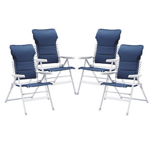 TOP 1A 4er-Set CAMPINGSTÜHLE robuste Hochlehner Garten-Stuhl Terrasse Klappstuhl