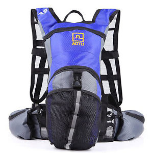 10X(aotu NEW Fashion Backpack Bike Climbing Hydration Pack Bag (Blue) DW