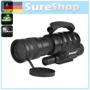 NIGHT VISION MONOCULAR 7X ZOOM 1000M DETECTION RANGE WEATHERPROOF BUILT-IN CAMER