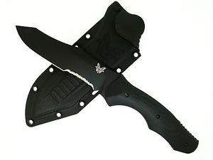 Benchmade 183SBK FIXED CONTEGO Fixed Blade Black Partially Serrated Edge