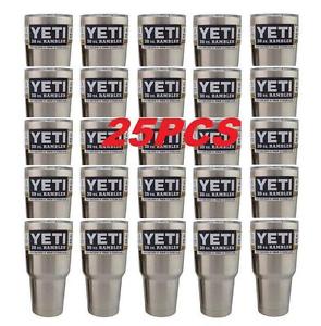 25pcs Yeti 30oz Rambler Cooler Tumbler Stainless Steel Mug Coffee Cup