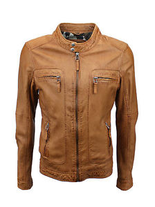 Oakwood Veste Homme En Cuir Casey Nappa agneau cognac véritable Neuf
