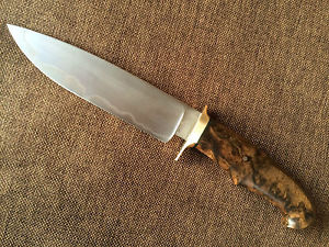 custom hunter messer knife mit hamon