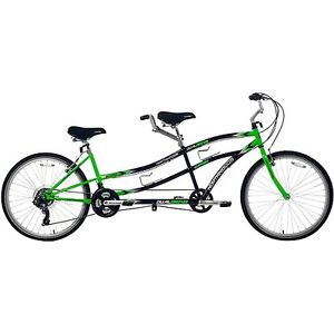 70cm Northwoods,Tandem Bike 21-Speed Dual Drive, Green/Black. Free Delivery