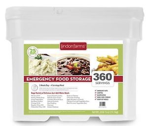 LINDON FARMS 360 SERVING FREEZE-DRIED EMERGENCY SURVIVAL FOOD STORAGE KIT BUCKET