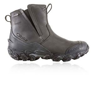 Oboz Big Sky BDRY Insulated Mens Black Waterproof Zip Walking Shoes Boots