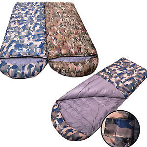 New Goose Down Ultra-light Camo Style Camping Waterproof Envelope Sleeping Bags