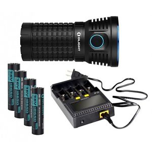 Olight X7 Marauder 9000 Lumen LED Flashlight/Searchlight Kit batteries & charger