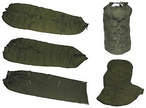 originale Bundeswehr SACCO A PELO Esercito Sacco a pelo mummia BW Modulare oliva