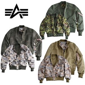 Alpha Industries Veste Ma-1 Réversible Camouflage / S M L XL XXL 3XL / NEUF