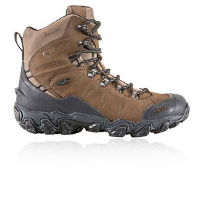Oboz Bridger Bdry 8" Insulated Mens Brown Waterproof Walking Hiking Shoes Boots