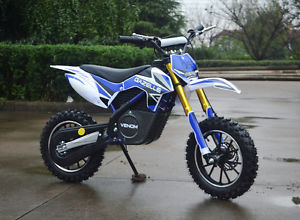 FREE SHIP BLUE 500 WATTS Electric Dirt Bike 24 VOLTS Motocross Mini Pocket BLUE