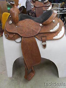 Circle Y Show Saddle 16" Fully Tooled Lightly Used Well Made Model