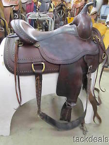 Circle Y Flex Brass Spot Trail Saddle 17" Good Used Condition