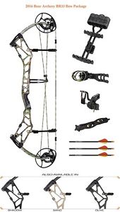 New 2016 Bear Archery BR33 55-70# Right Hand Compound Bow Package Sand