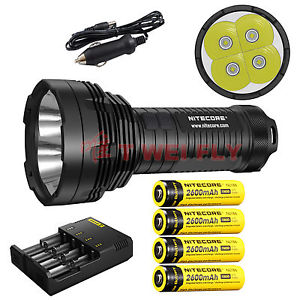 Nitecore TM16 4000 Lumens  LED Ultra Long Range Flashlight +4*NL186+I4 Charger