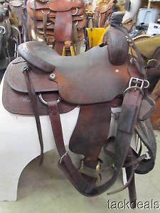 HR Hud Roberts Frisco TX Custom Ranch Cutter Cutting Saddle Used Fully Rigged